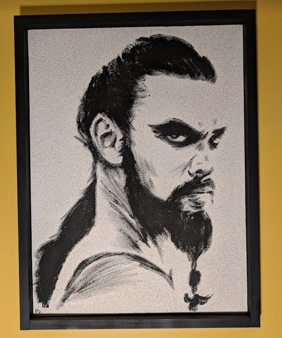 Khal Drogo, acrylic on textured canvas