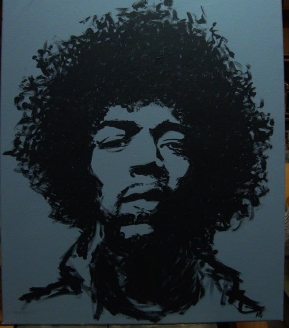 Voodoo Child, Jimi Hendrix, acrylic on canvas
